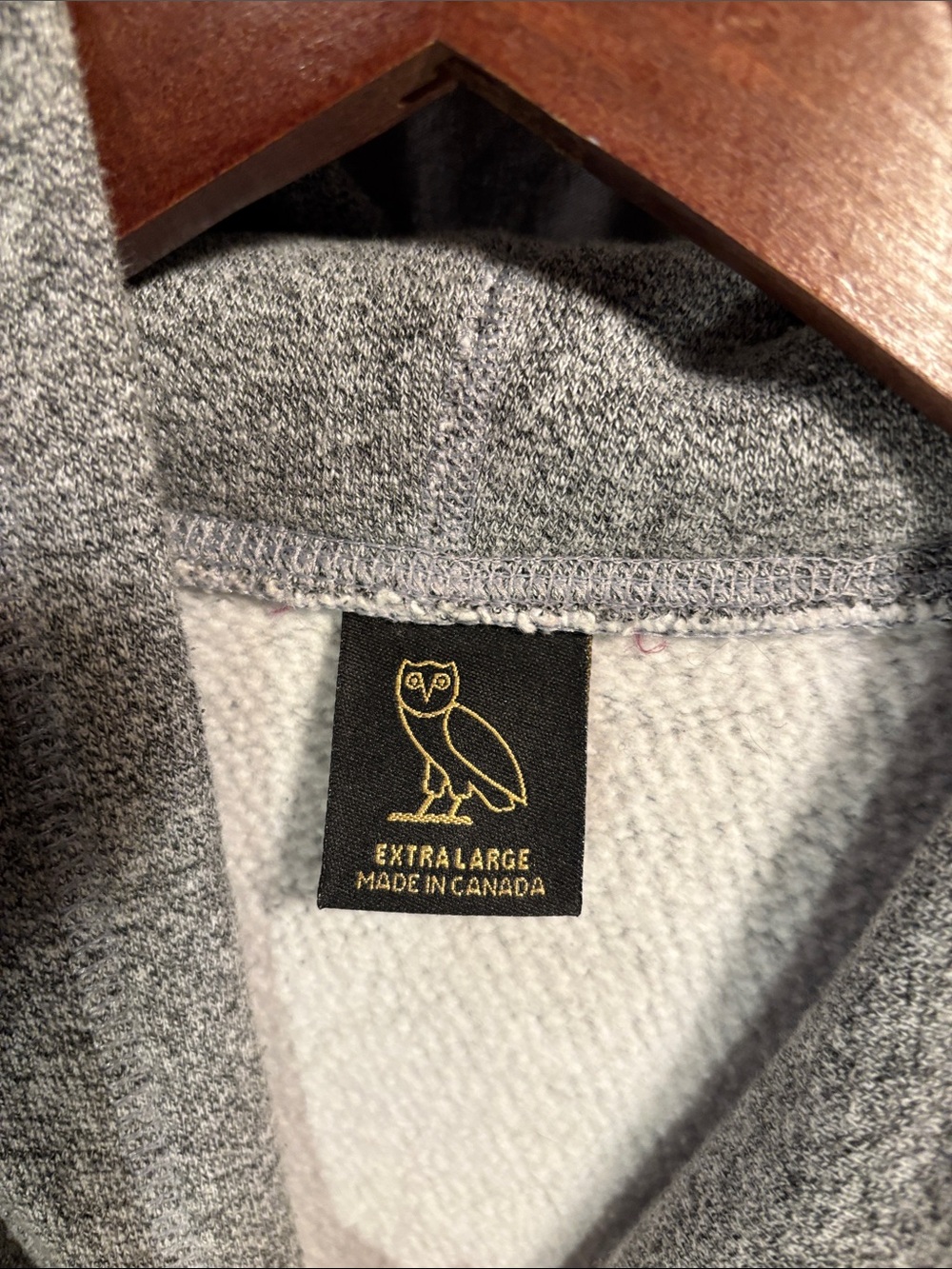 OVO Heather Gray Pullover Hoodie - Picture 2 of 5